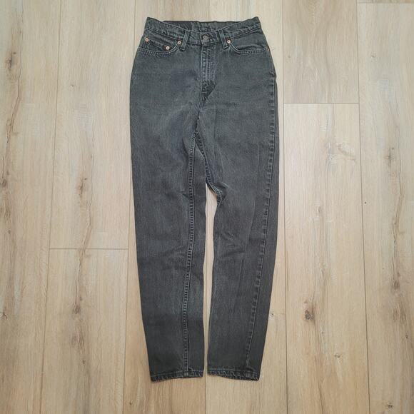 Vintage 90s Levi's 512 Jeans 29 Waist Made in USA High Rise Mom Jean Slim Fit - Picture 1 of 6